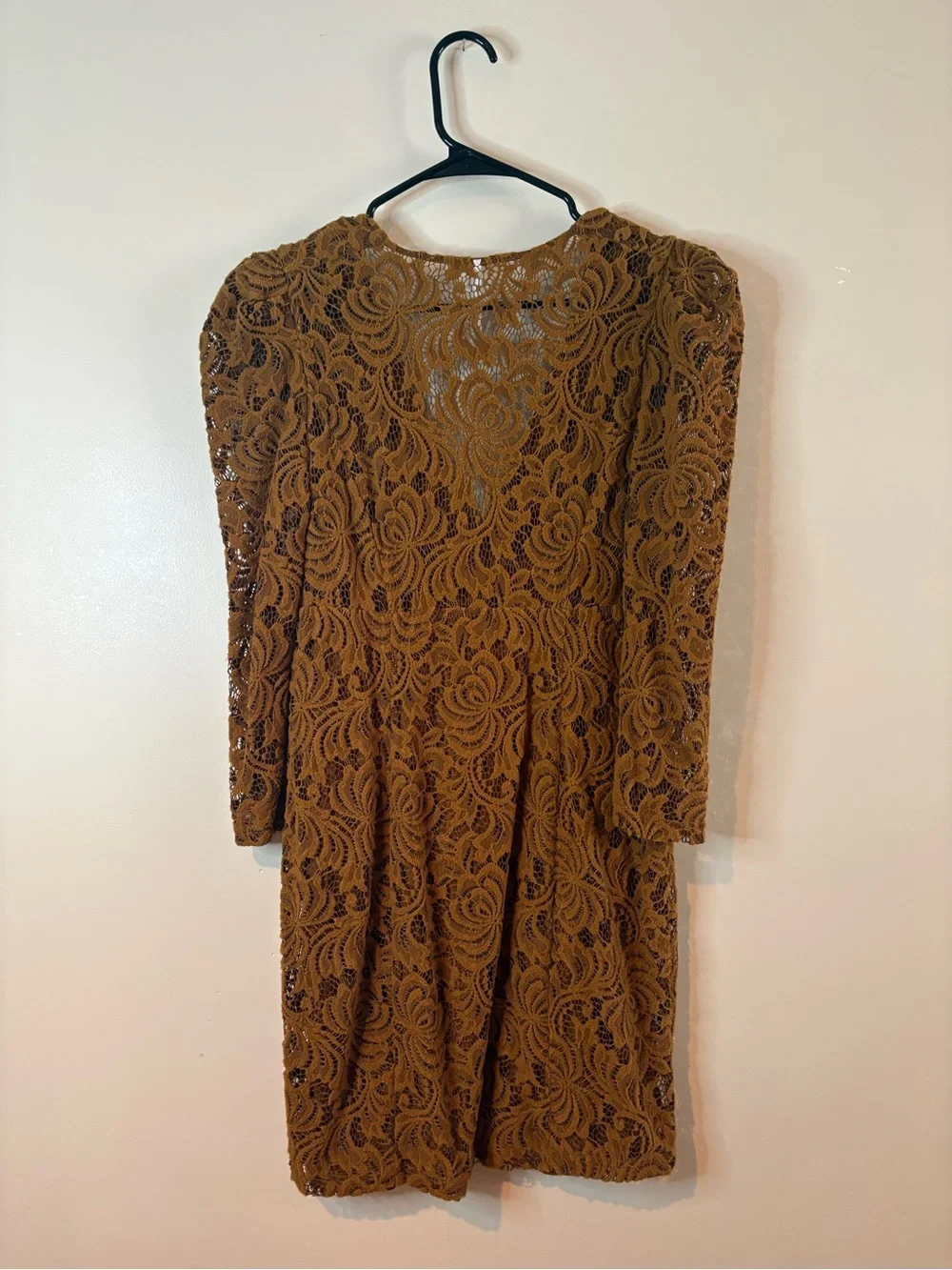 Free People Bronze Dana Lace Bodycon Mini Dress NWOT - Picture 6 of 7